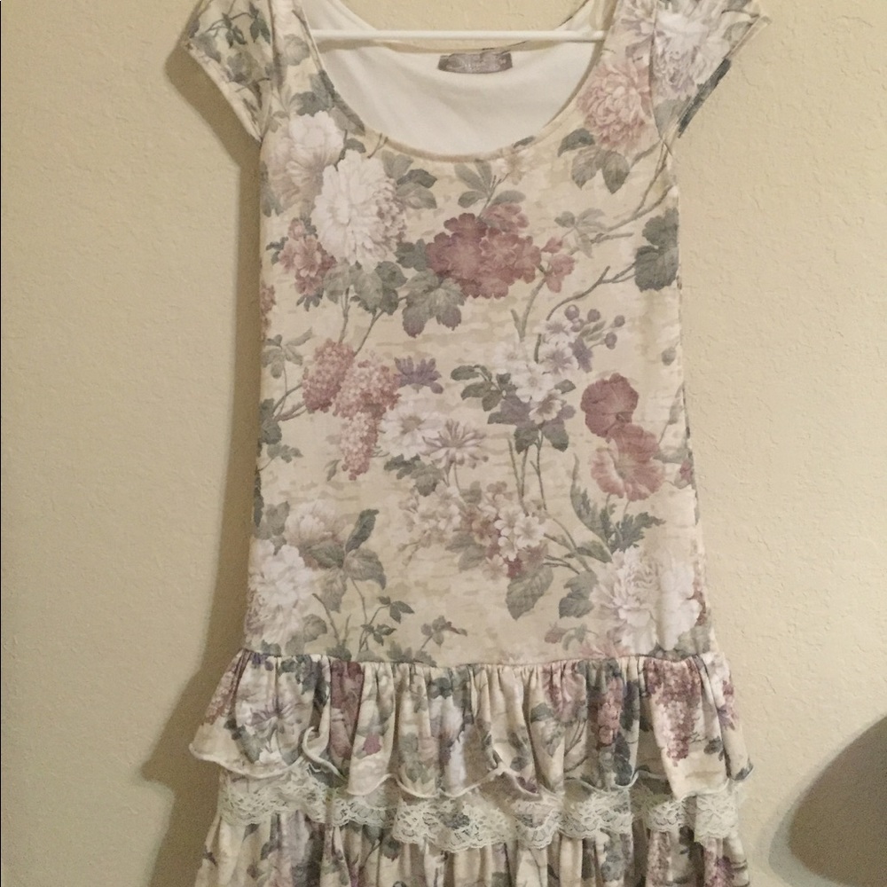 Pastel color floral dress